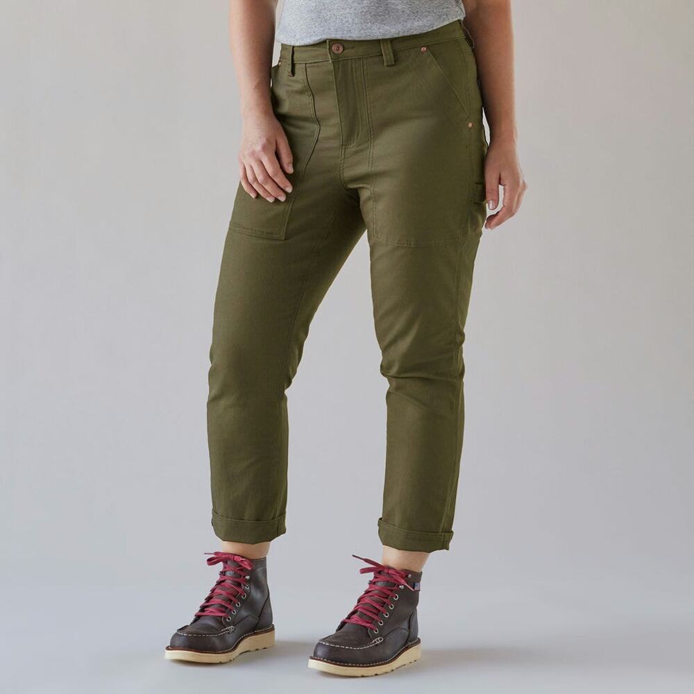 Duluth Pant Fire Hose Coolmax Trading Company Green Slim Leg Crop 10 Regular - Picture 1 of 6